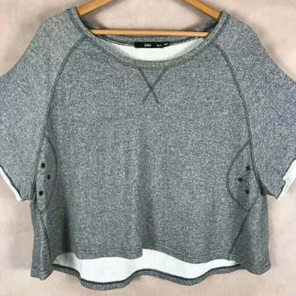 SPORTSGIRL Gray Heather French Terry Top Size XS/S - Picture 8 of 8